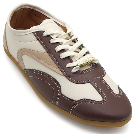 BR Cream Slim Panelled Sneakers – view 4