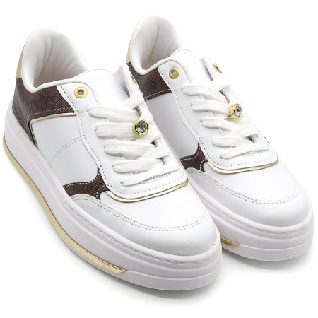 BR White Brown Paneled Sneakers – view 2