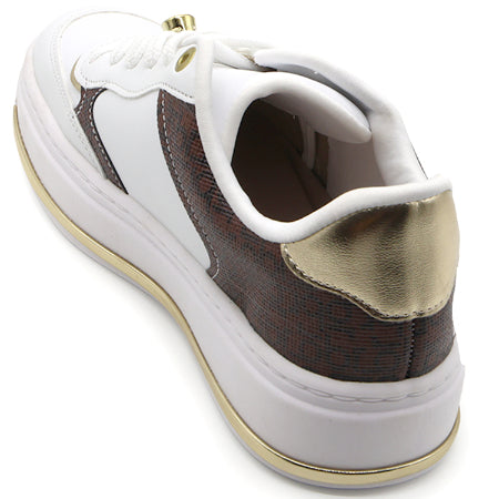 BR White Brown Paneled Sneakers – view 4