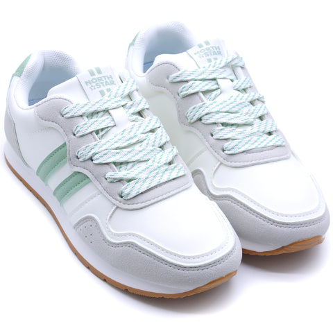 North Star Soul White & Mint Sneakers