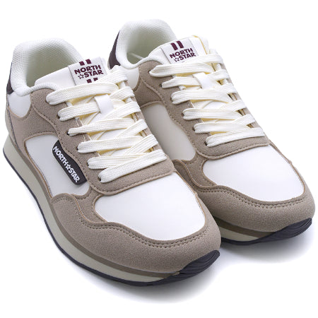 North Star Sirion Beige & White Sneakers