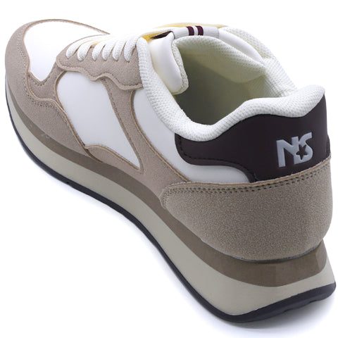 North Star Sirion Beige & White Sneakers
