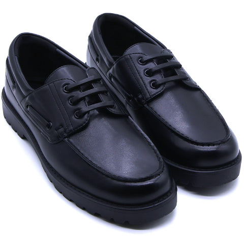 Magaluf Black Boat Shoes