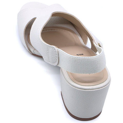 BR White V-Cut Sandal