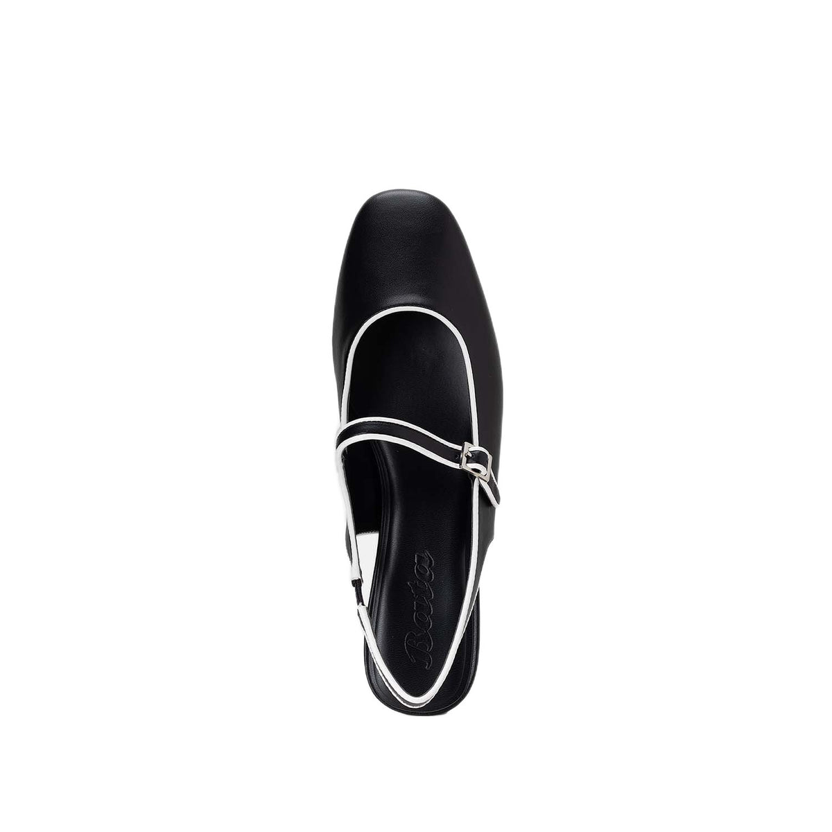 Memphis 35 Black Block Heel Slingbacks – view 4
