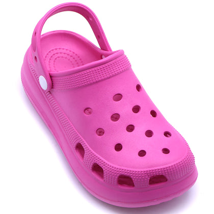 Thick Fuchsia Foam Clogs