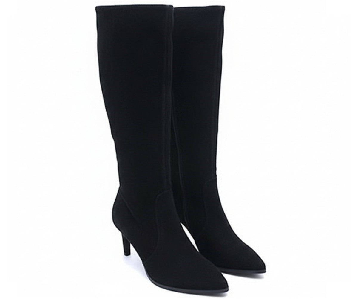 black high stiletto boot