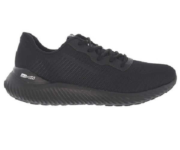 actmax all black knit sneakers