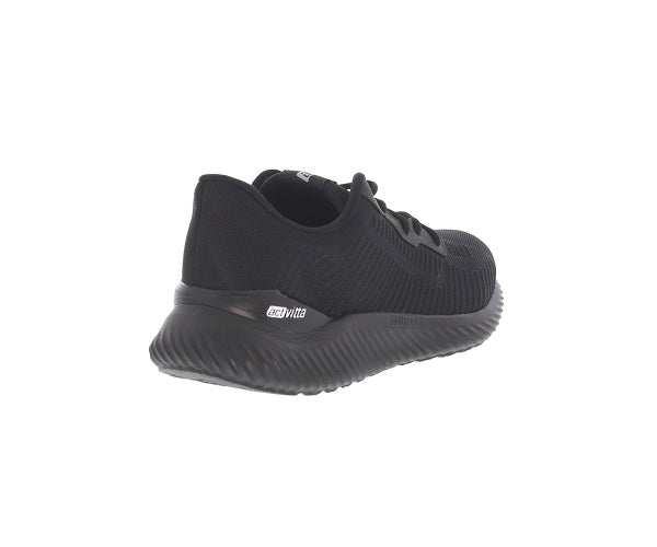actmax all black knit sneakers
