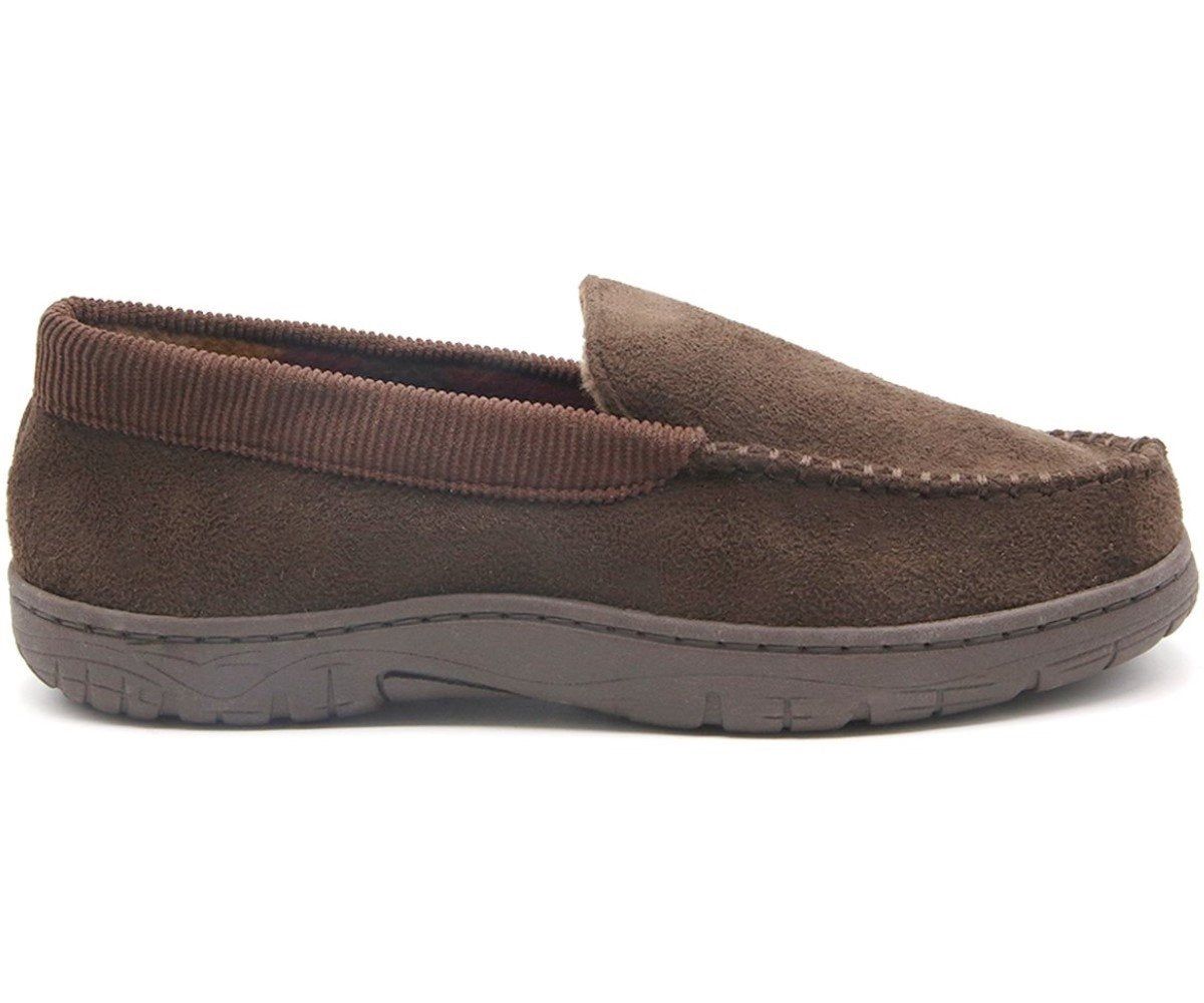 brown memory foam moccasins
