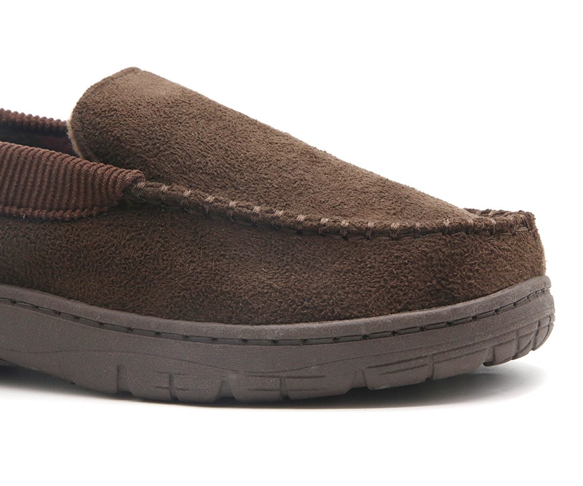brown memory foam moccasins