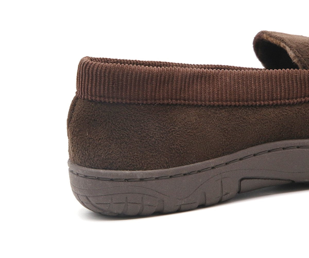 brown memory foam moccasins