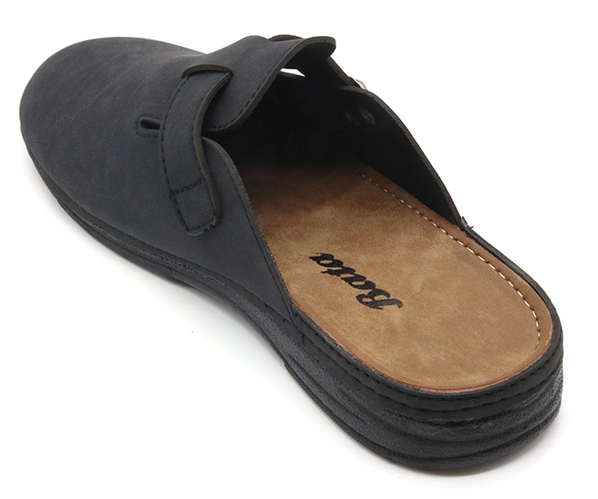 black nubuck slipper