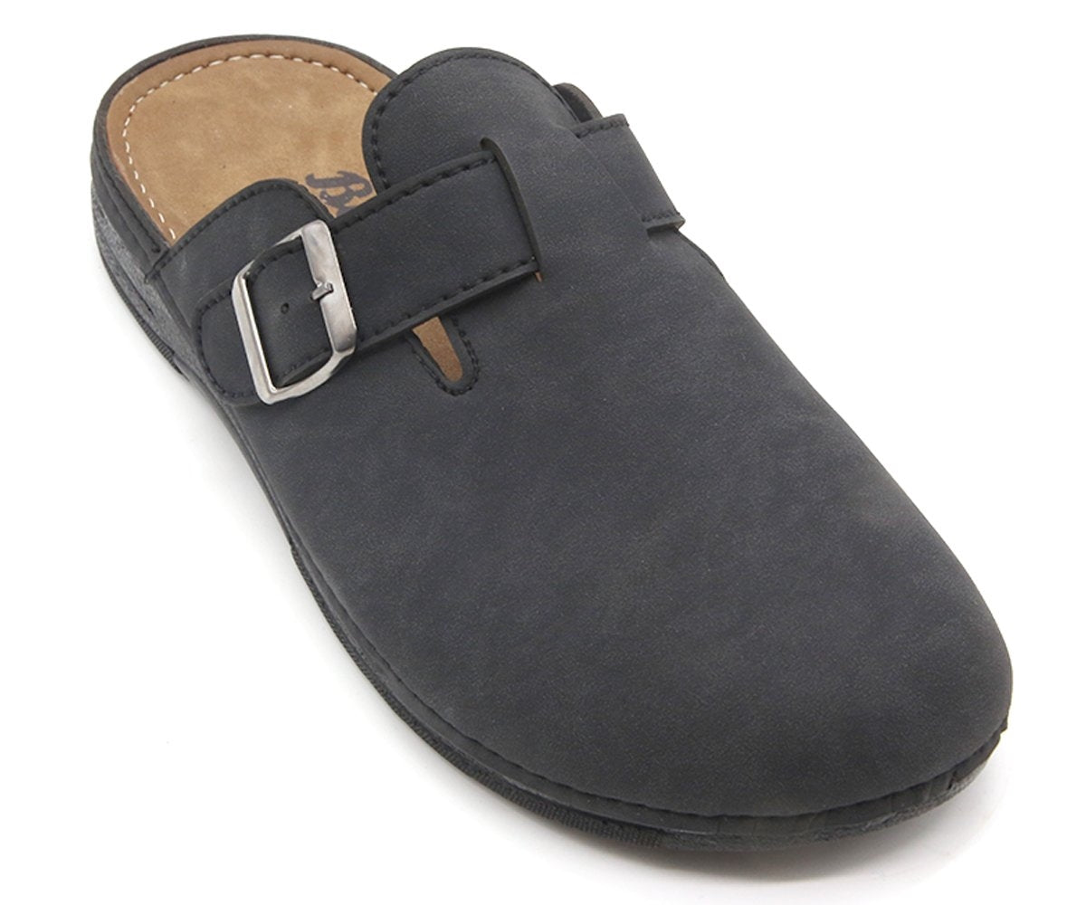 black nubuck slipper