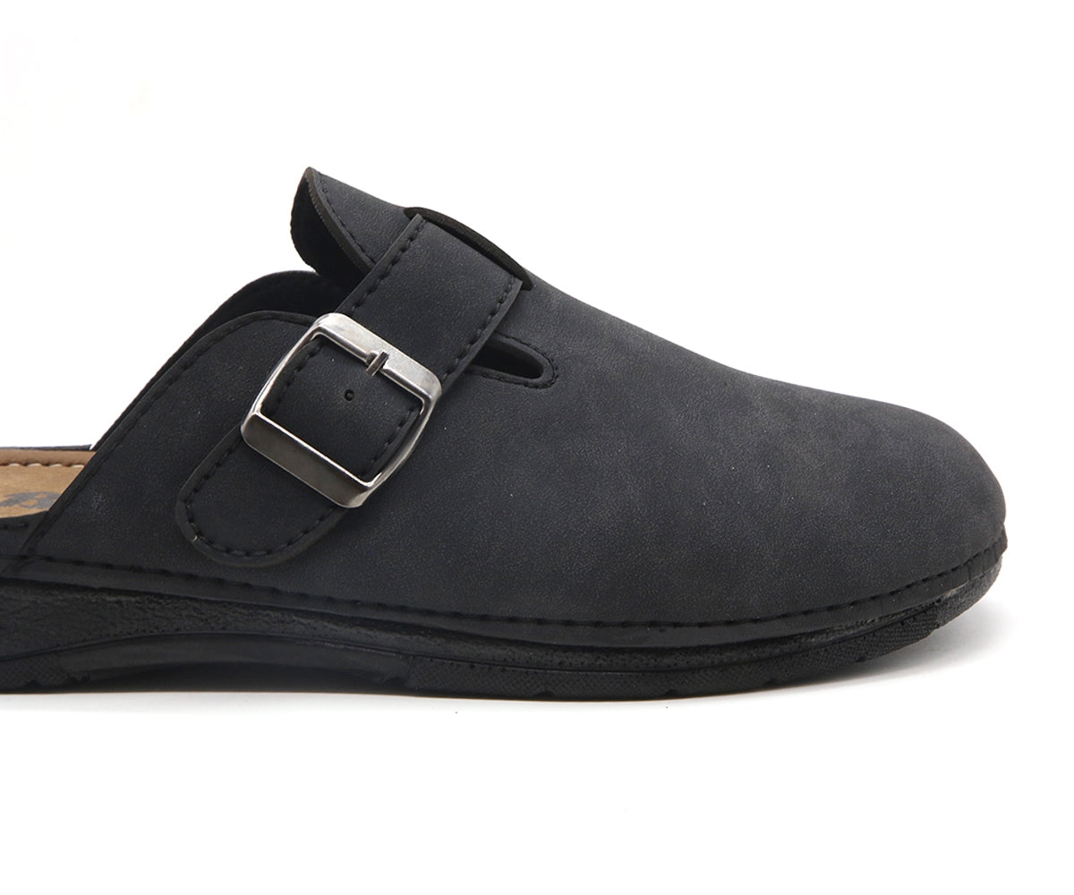 black nubuck slipper