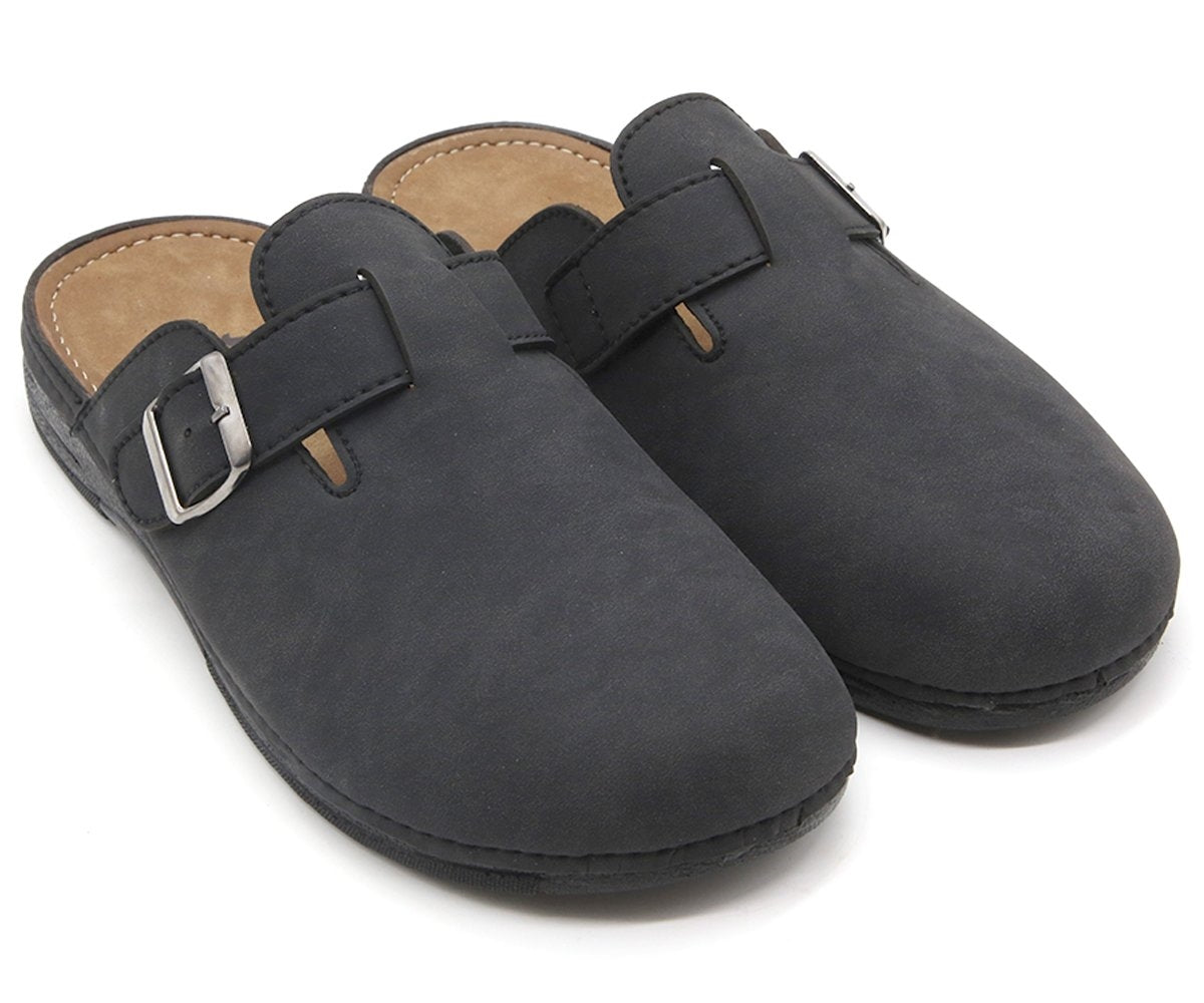 black nubuck slipper
