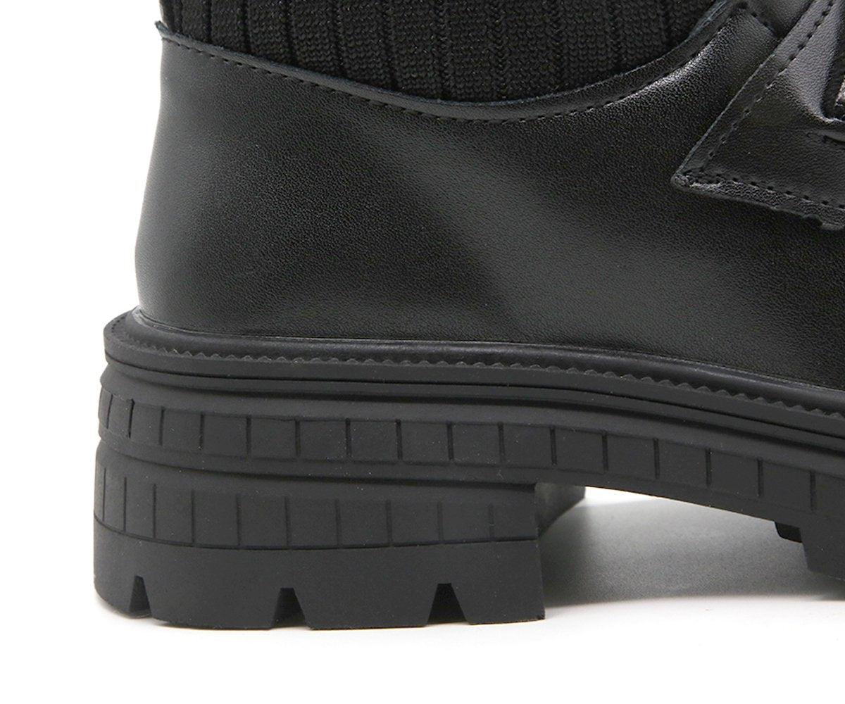 black embellished sock boot