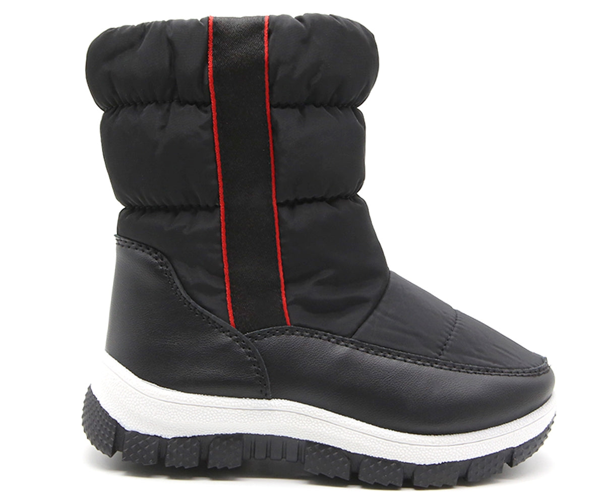 Black & Red Snow Boot