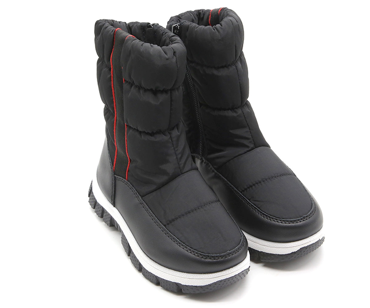 Black & Red Snow Boot
