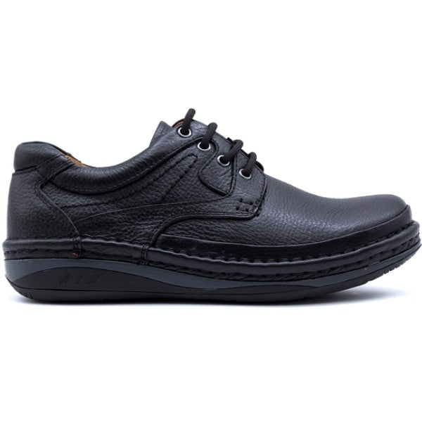 Premium Leather Air Tech Black Lace-ups