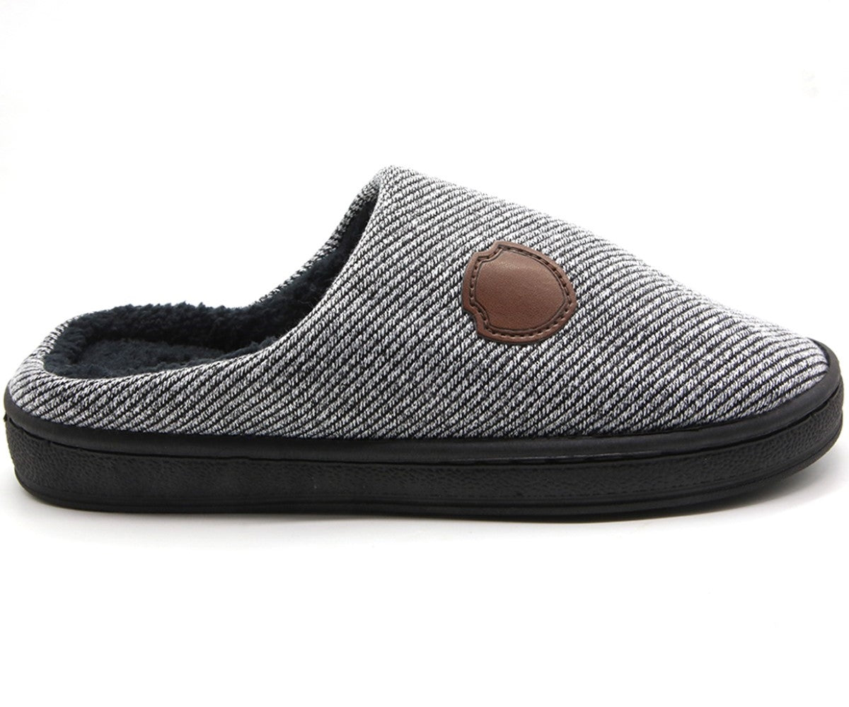 black striped house clog