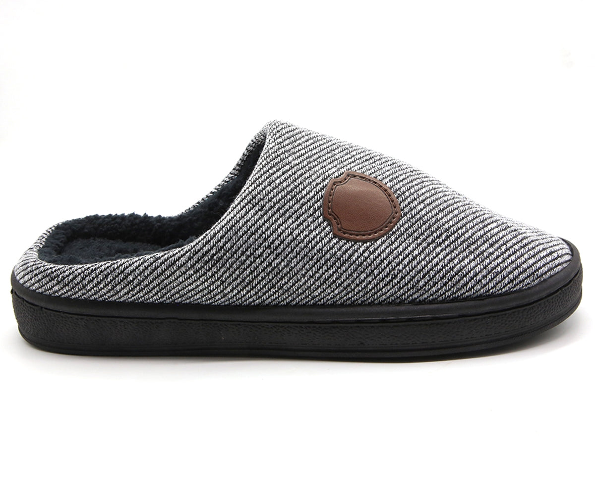 black striped house clog