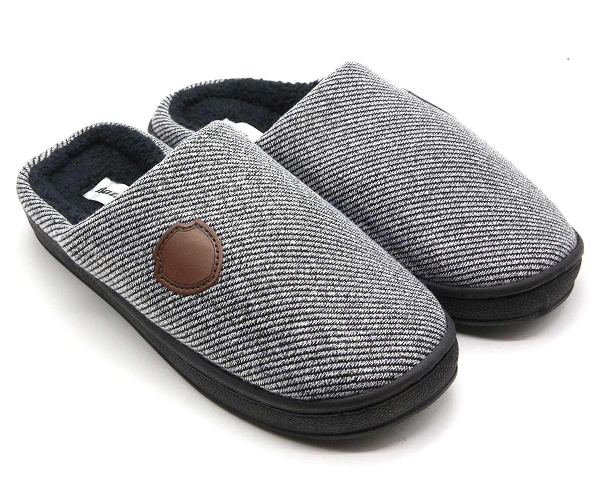black striped house clog