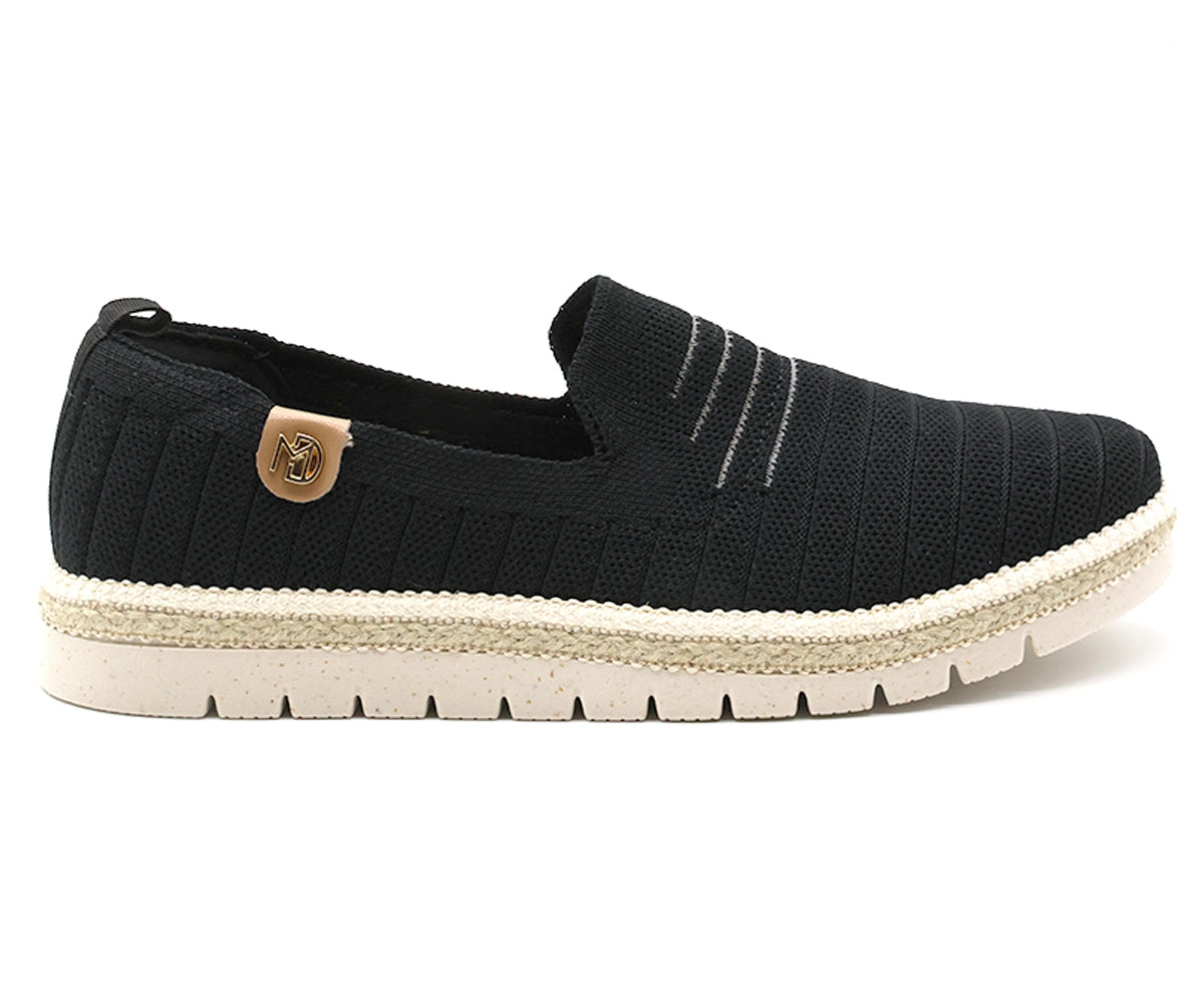br ultracomfy blk knit espadrille