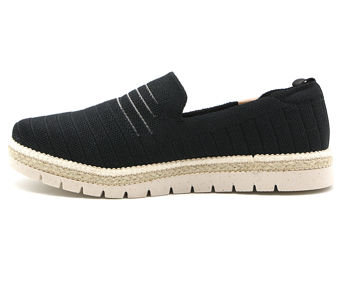 br ultracomfy blk knit espadrille