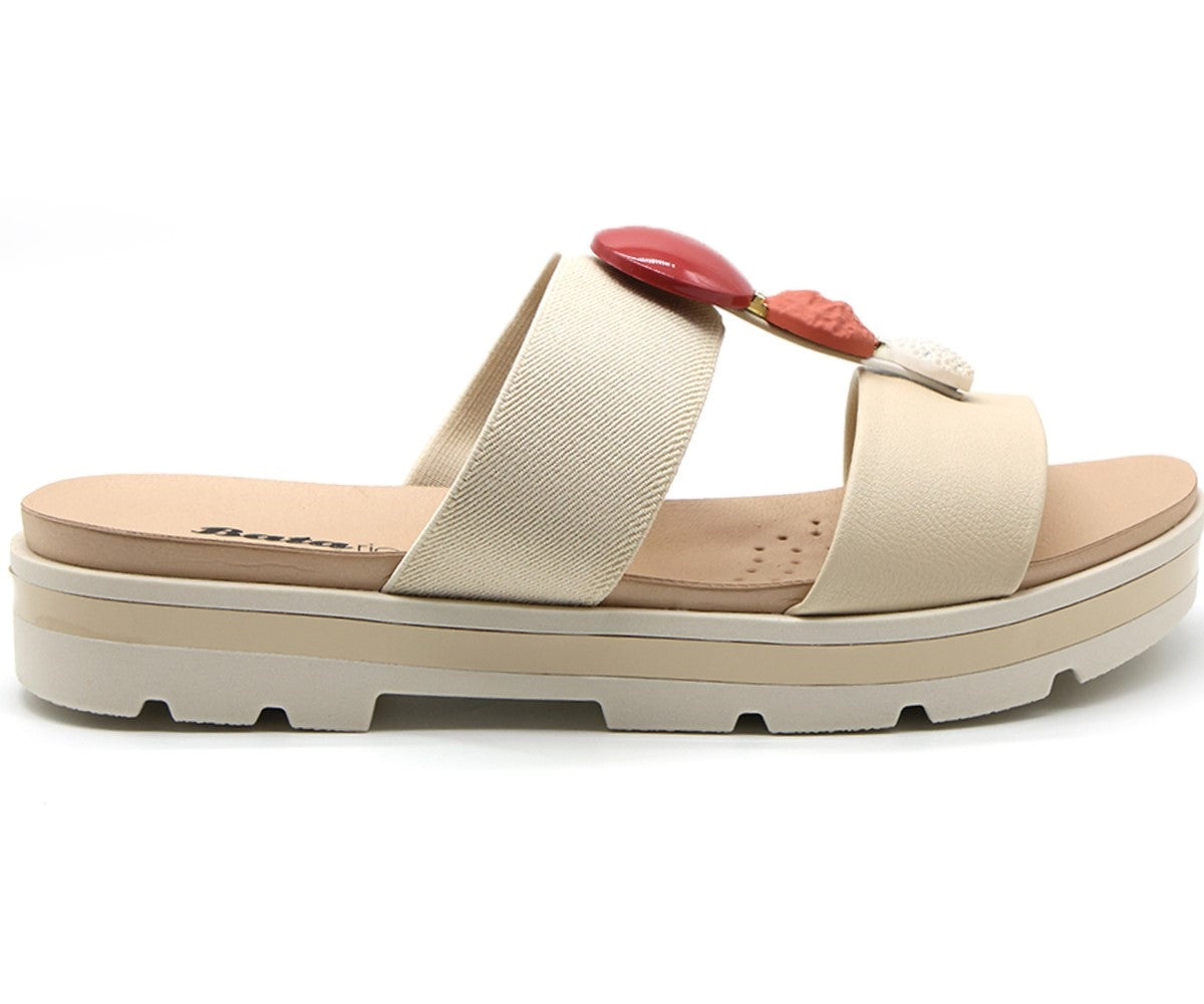 dry tech cream embellished slide