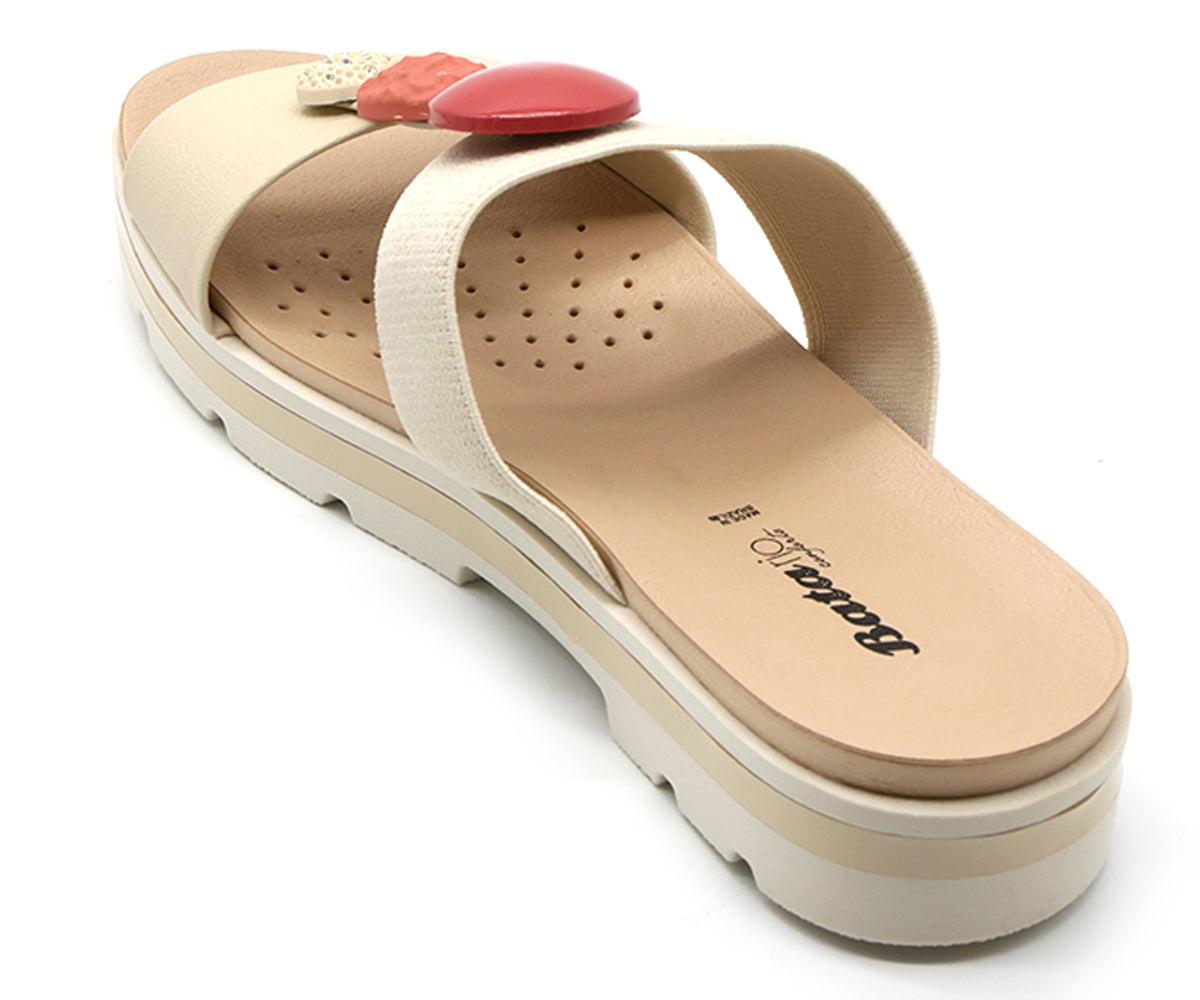 dry tech cream embellished slide