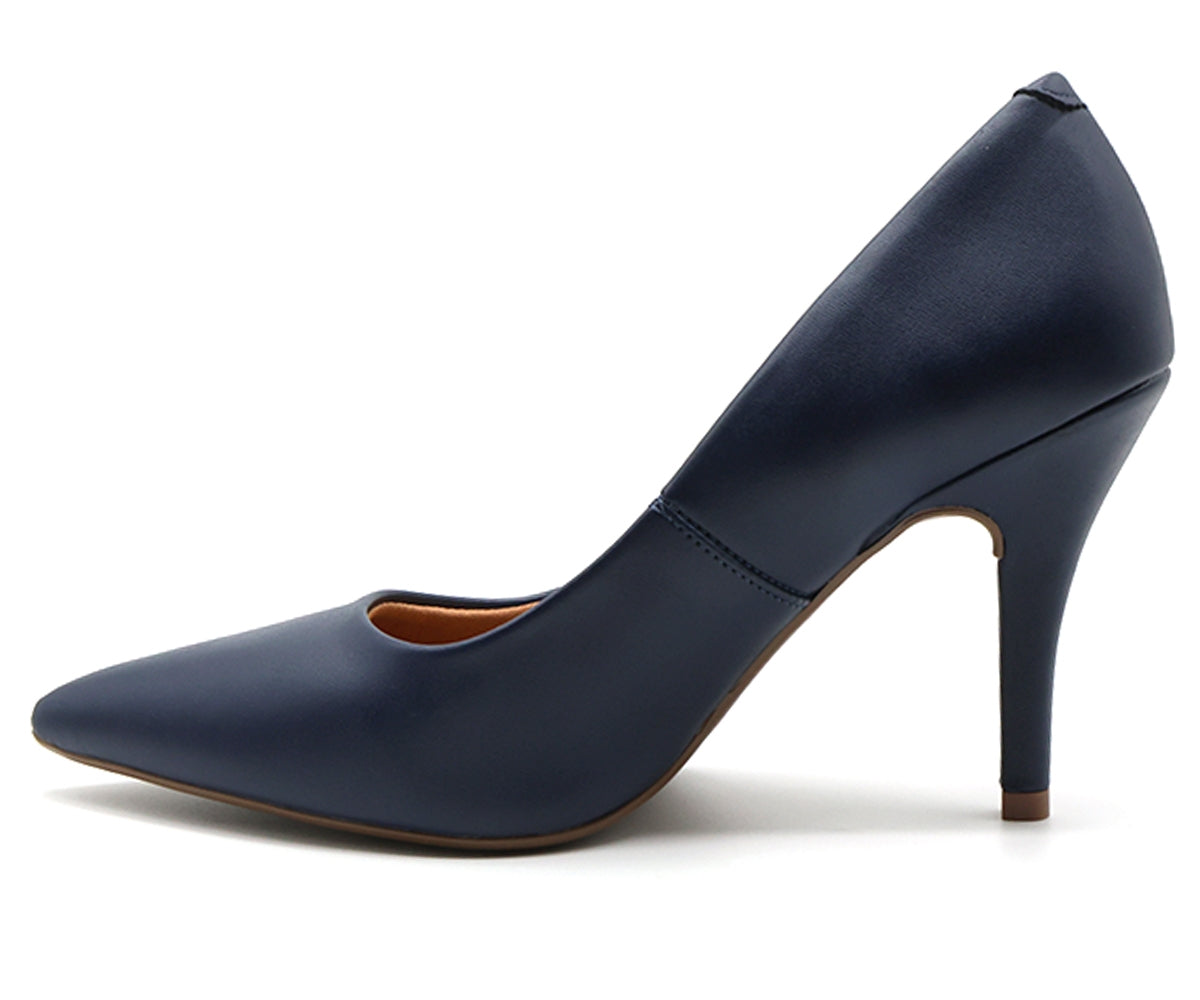 br classic high navy stilettos