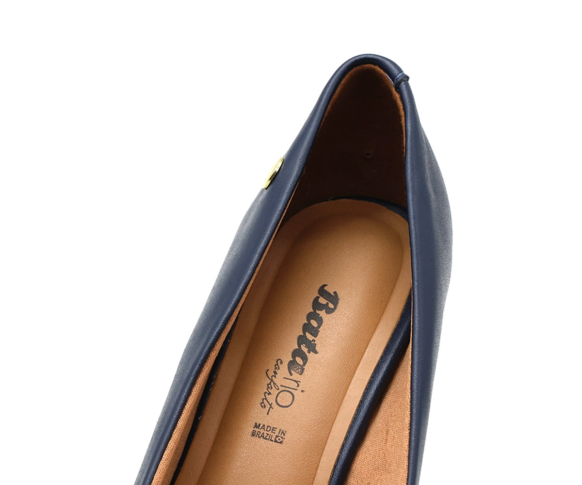 br classic low navy stilettos
