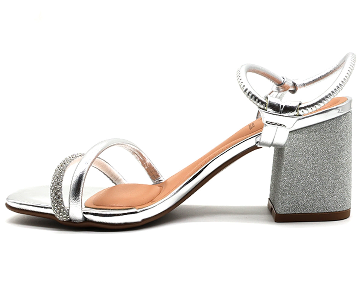 BR Silver Glitter Sandal