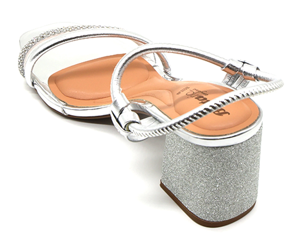 BR Silver Glitter Sandal