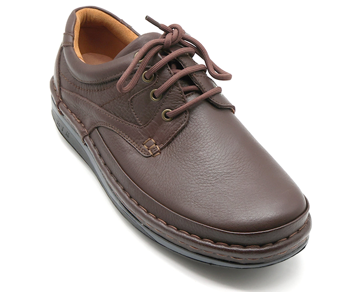 premium leather air tech brown lace-ups