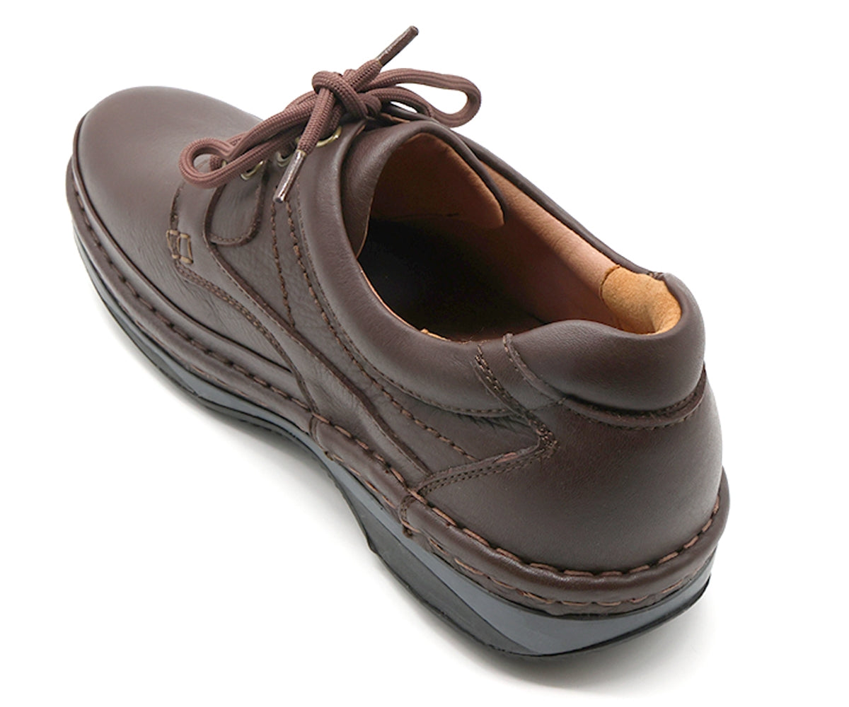 premium leather air tech brown lace-ups