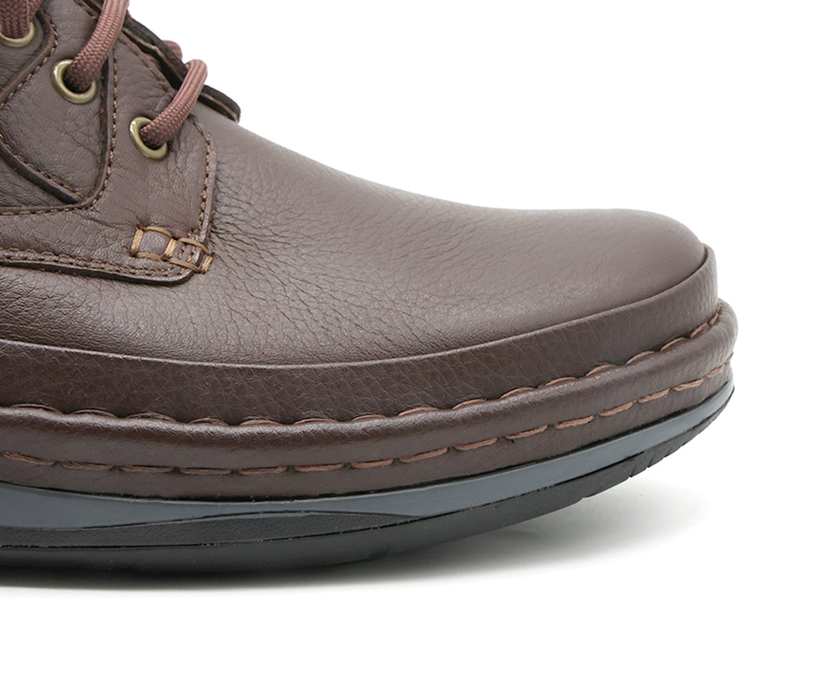 premium leather air tech brown lace-ups