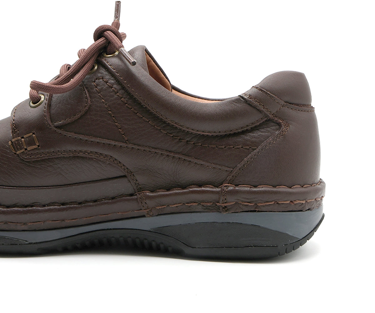 premium leather air tech brown lace-ups