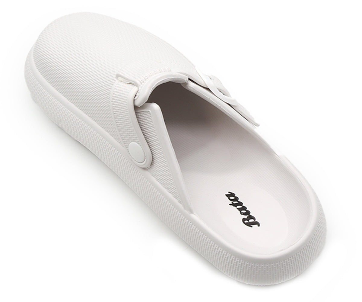quick-dry closed white slides