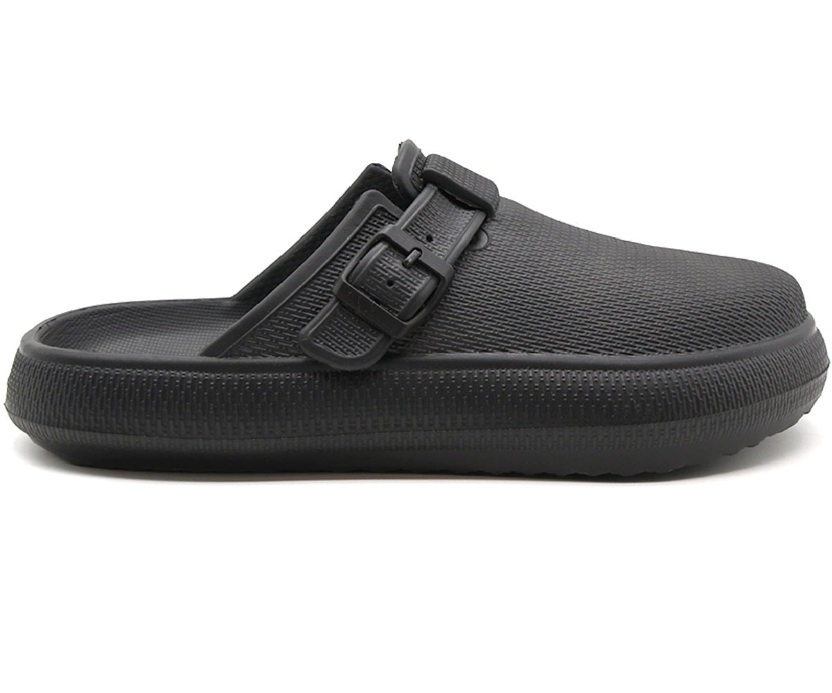 quick-dry closed black slides