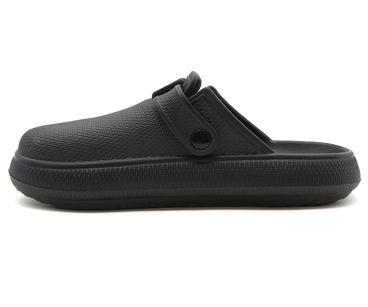 quick-dry closed black slides