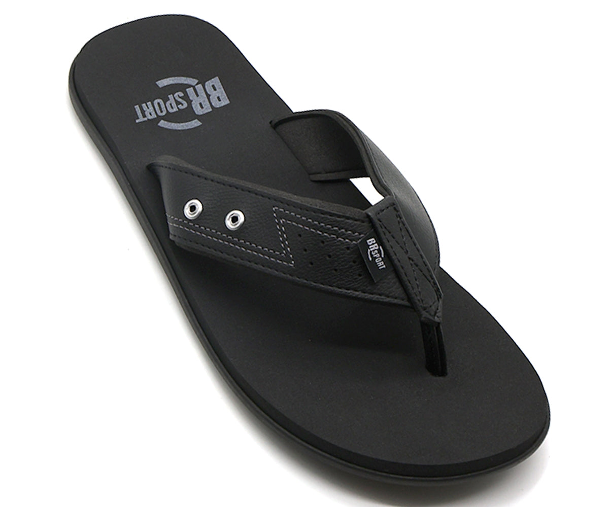 br sport all black flip flop