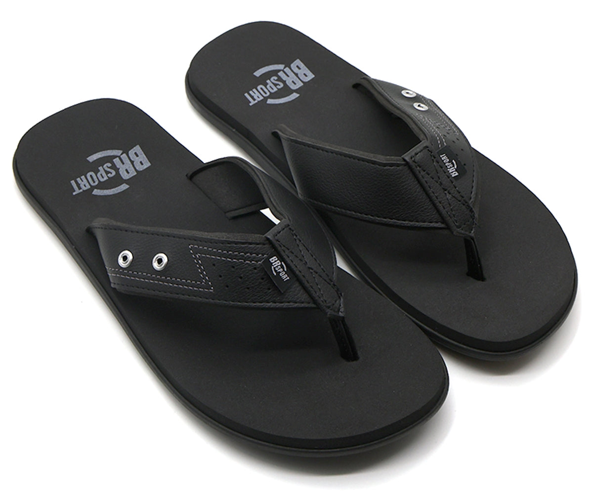 br sport all black flip flop