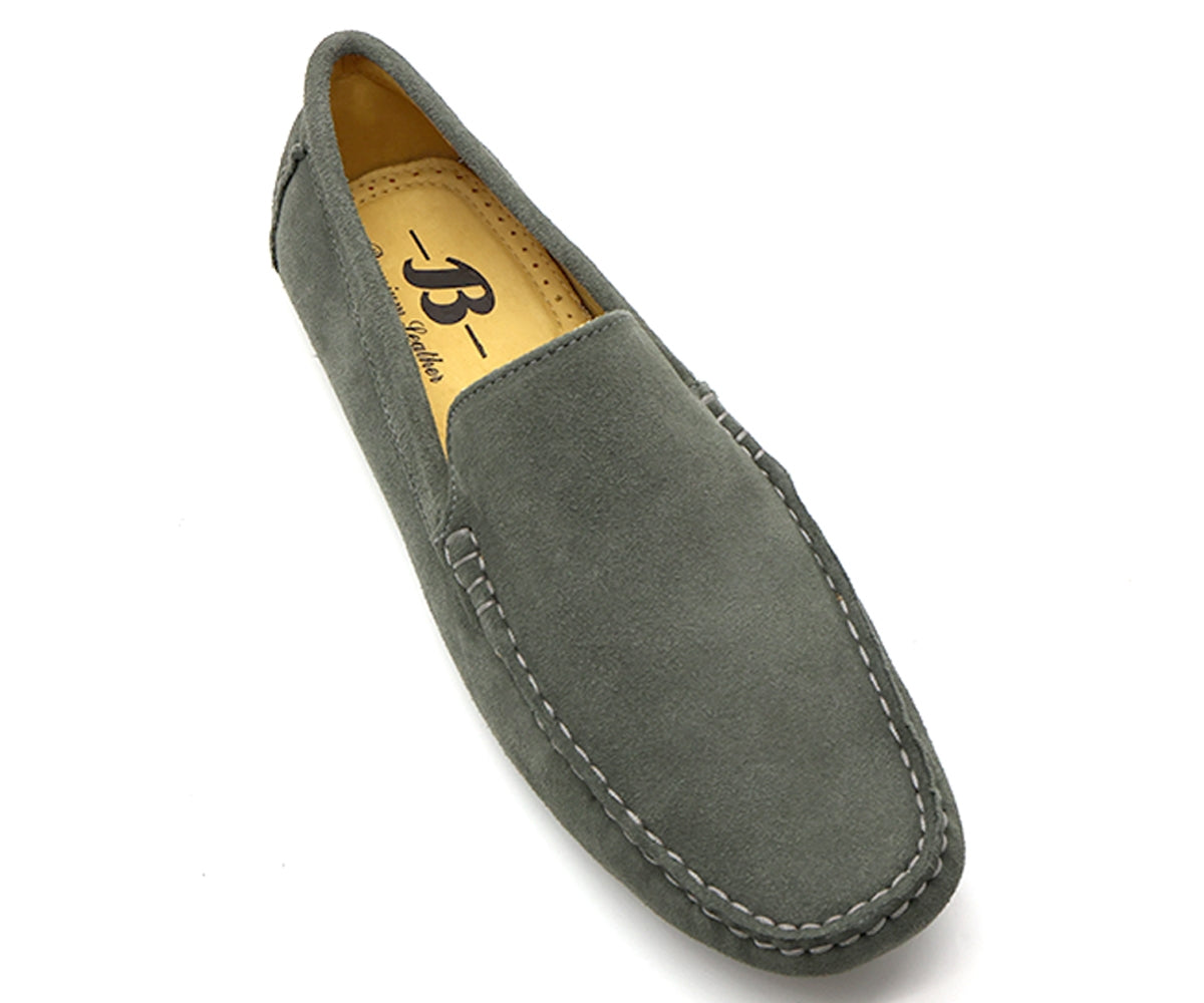b premium grey moccasins