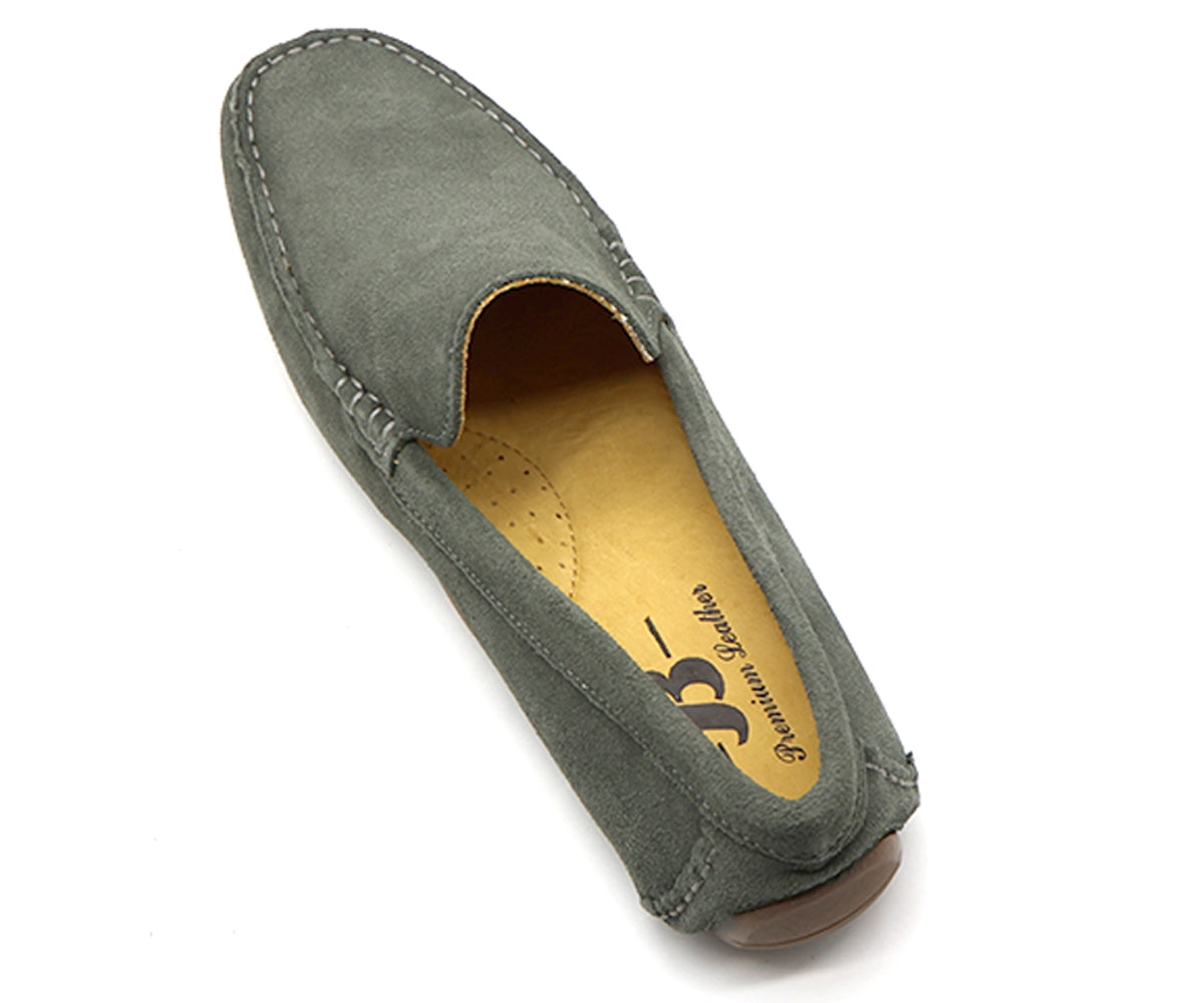 b premium grey moccasins