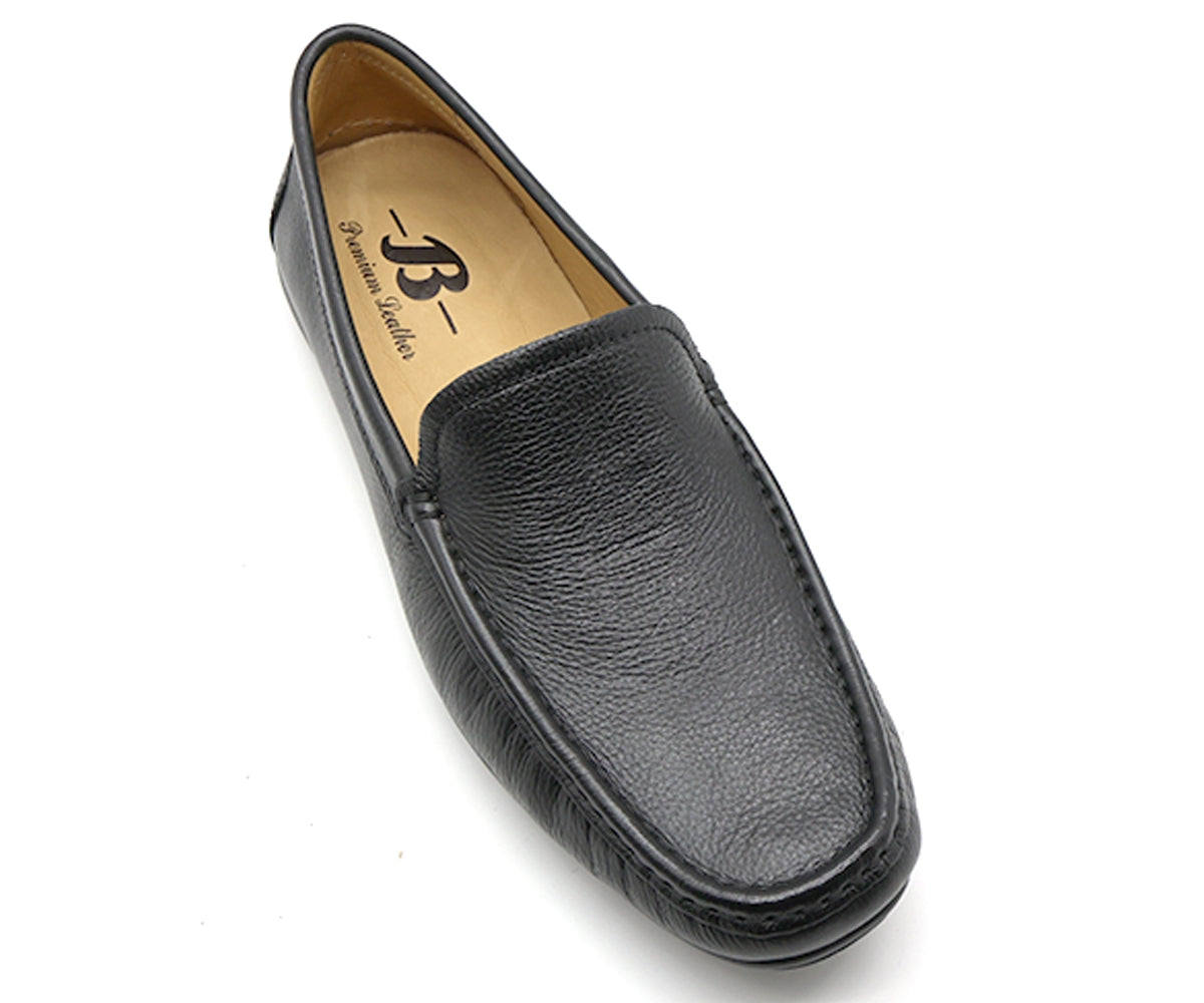 b premium black moccasins