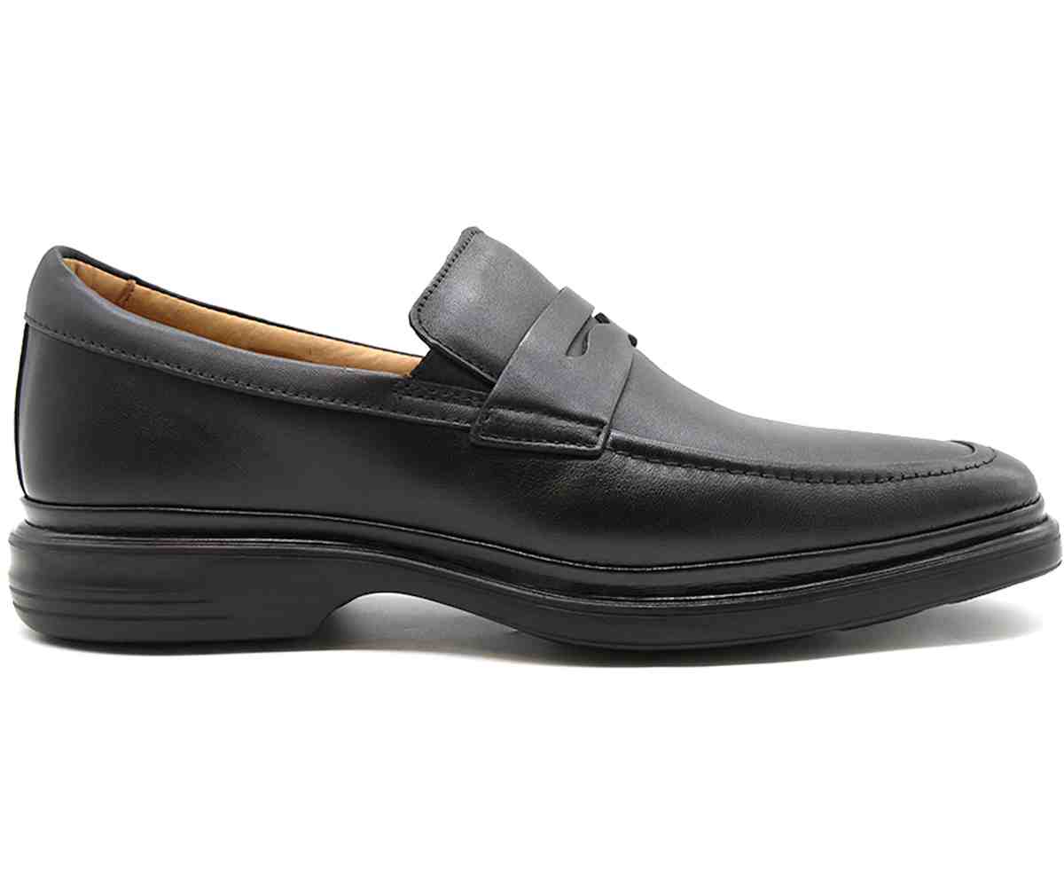 B Premium Black Penny Loafer