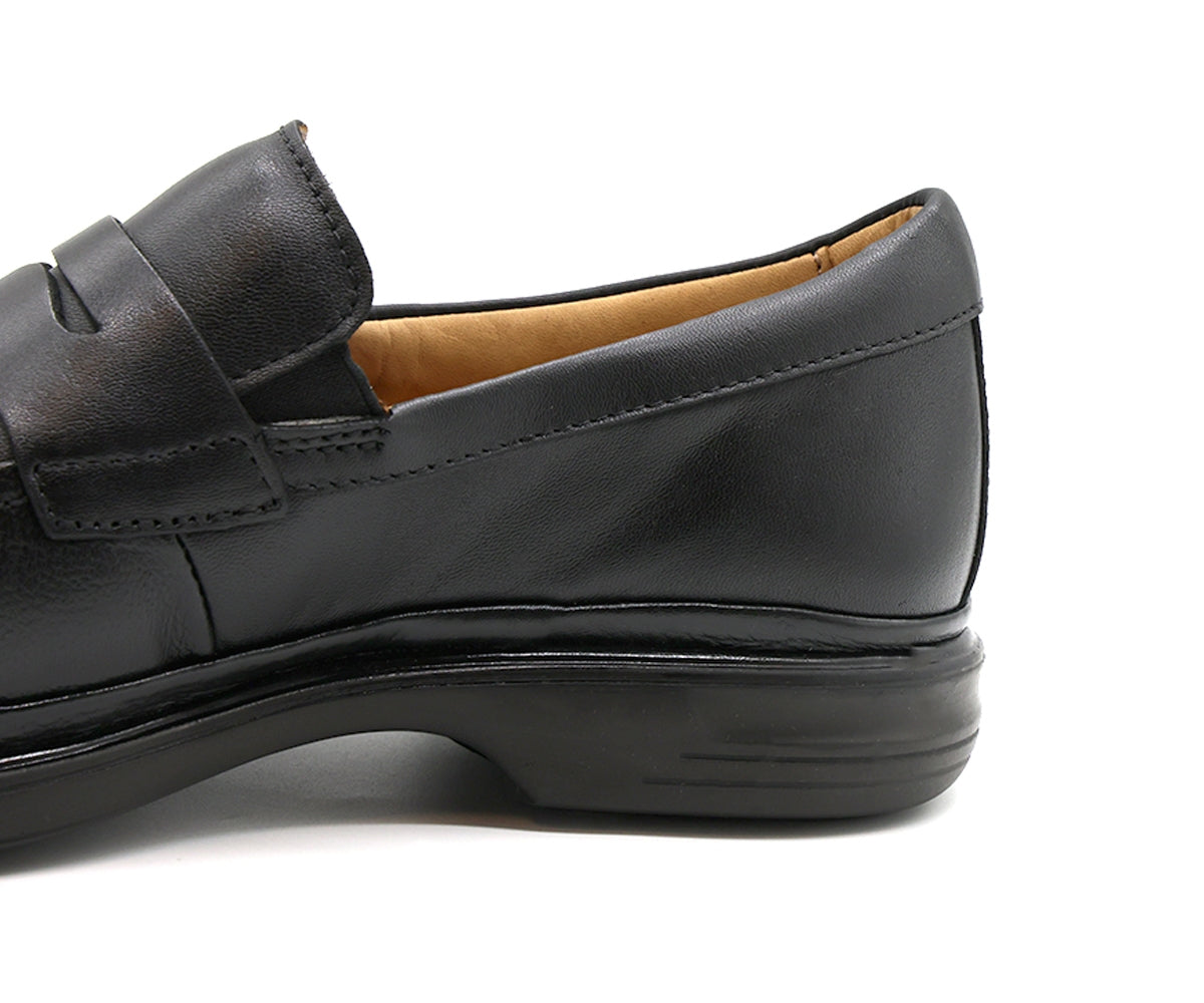 b premium black penny loafer