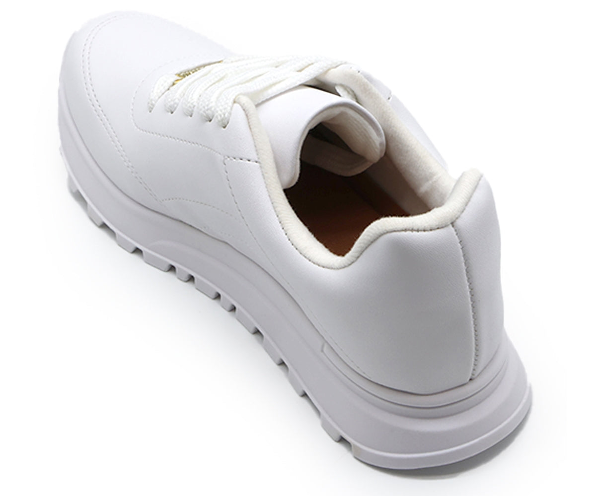 br all white retro trainers
